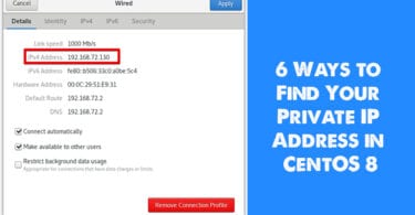 6 Ways to Find Your Private IP Address in CentOS 8